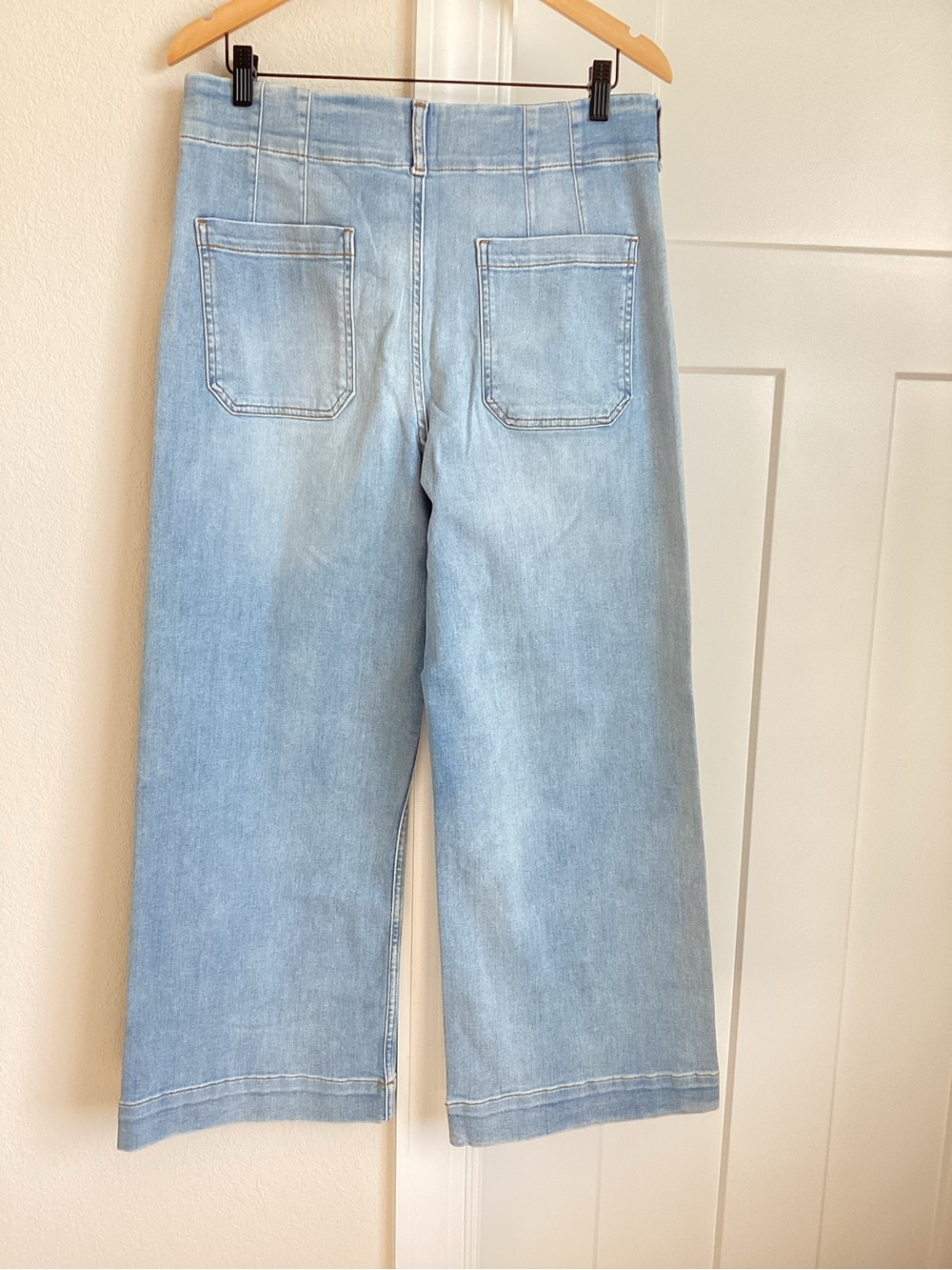 Anthropologie Colette High-Rise Cropped Wide-Leg Jeans Maeve NEW 31 Korat - Picture 8 of 12